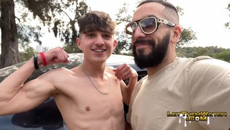 LetThemWatch Twink Raw Public Suck & Fuck Juven Almost Caught !