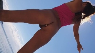 Yoga en playa nudista # YOGA sin bragas