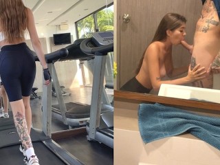 Fit Babe Taste my Protein Dopo Allenamento / Sesso Pubblico