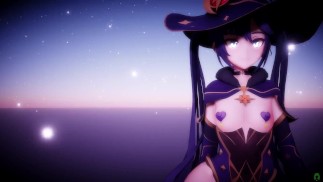 MMD R18 Genshin Impact Mona sexy wandeling