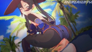 原神インパクトからMonaの太ももで一日を過ごす-アニメ変態3D編集