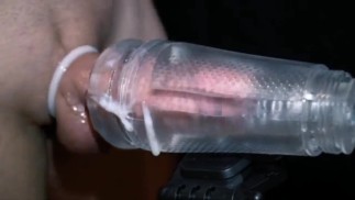 Fleshlight lul melken compilatie, gezwollen lul spuugt hete romige sperma opnieuw en opnieuw