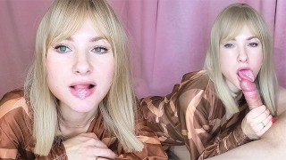 My Mistress Pleases Me with a Gorgeous Blowjob for an Expensive Gift and Swallows Cum
