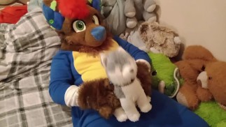 fursuiter šuká upravený plyšák a cums