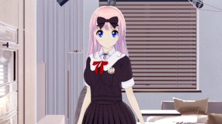 Chika Fujiwara je v prdeli po škole studentem, který ji naplňuje spermatem Kaguya-sama: Love Is War