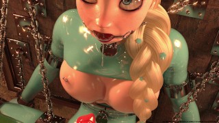 Frozen Elsa e Anna Hardcore Metal Bondage Lattice BDSM Animazione
