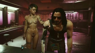 JUDY Cyberpunk 2077 escenas de SEXO oculto con Johnny Silverhand Full hd - 4K