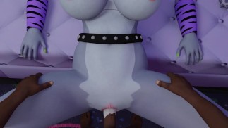 Black cara foda buceta um Roxanne Wolf em uma posição missionária Cinco noites no Freddy's Creampie Cum