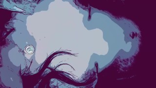 La troia asiatica viene scopata da un grosso cazzo peloso (stile fumetto)