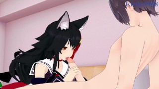 Мы с Ооками Мио занимаемся интенсивным сексом в спальне. - Hololive VTuber Хентай