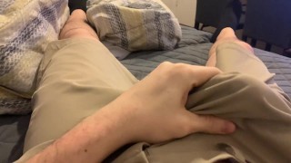 Intensywny Orgazm Cumming W Moich SPODNKACH - Zrujnowane Spodnie Ogromny Bałagan
