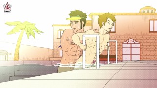 Pool-Junge