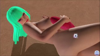 Dead or Alive Xtreme Venus Vacation Nyotengu День святого Валентина Поза подушки сердца Обнаженная мод Фансервис