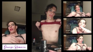 Sissy Slave Denise Humain pratica come funziona per essere sexy e provare le abilità di pompino