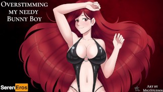 Overstimming my needy bunny boy [Hard F Dom]