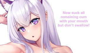 Emilia te enseña a comer tus propios cummies Re:Zero Hentai Joi Cei (Juego de mascotas de pies de borde femenino)