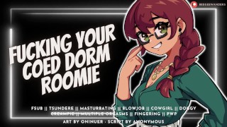 Fick deine geile Mitbewohnerin, damit sie sich auf ihre Prüfung konzentrieren kann [Bratty Slut] | Audio-Rollenspiel