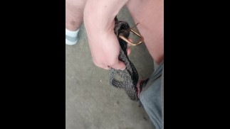 Měřím a tluču můj ubohý penis a koule pro tebe