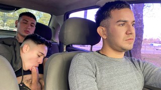 Primera cita convierte Into Hot trío para Luca Libra y Dimitri Star y su taxista - SayUncle