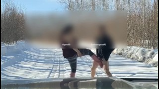 Amateur Ballbusting in Pink Hunter Boots 1