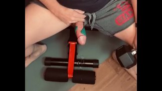 Muscle Jock Hands free cum s lovense gush