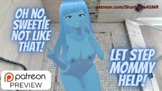 Undine/Water Spirit Step Mom Catches You Masturbating and Helps In The Shower! NSFW ASMR Roleplay