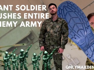 Giant Destruction - Giant Soldier Crushes Enemy Army