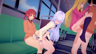 Futa Orgy - Gabriel, Satania, Raphiel et Vignette dans le bus