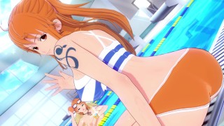 NOJIKO NAMI ONE PIECE УНИЧТОЖАЕТСЯ НА ПЛЯЖЕ - ХЕНТАЙ 3D + POV