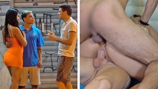 Junges brasilianisches Paar überzeugte A DOUBLE PENETRATION Dreier mit einem Gringo (UNERWARTETES ENDE!)