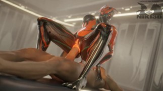 Valkyr Warframe chevauche une bite massive