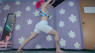 Jóga Cvičení Vidět Skrz Legíny Milf Nip Slip Blikání
