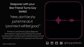 M4M festa do pijama com seu melhor amigo vira áudio gay ASMR