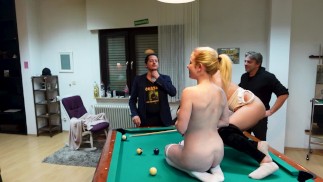 CUM EVERYWHERE!! Pool-Session escalated into kinky gangbang cum orgy