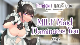 MILF-Dienstmädchen dominiert dich (F4M)