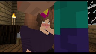 Einen Blowjob von Ellie bekommen und Jennys Arsch essen - Minecraft Mod
