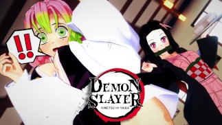 MITSURI & NEZUKO LESBIANAS SE DIVIERTEN EN EL DORMITORIO - HENTAI 3D + POV