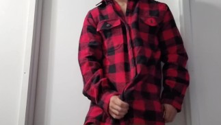 Fit stud jerks off & dirty talks on Canada day