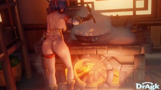 Xiangling Obtém sua bunda penetrada no chão da cozinha pela primeira vez Anal Genshin Impact porn Aether