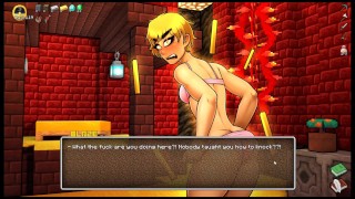 HornyCraft [ MINECRAFT PORN hentai game ] Ep.34 blaze caught undressing her pink panties