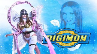 Laney Grey jako DIGIMON ANGEWOMAN ma szalone umiejętności jazdy na kutasie