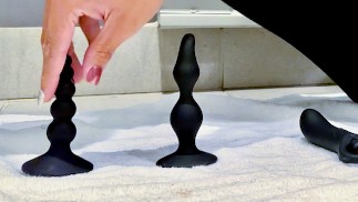 Anal Virgin Sexo Toy Progresión | 18 años Ivy Liga Estudiante Solo Masturbación En Baño Publico