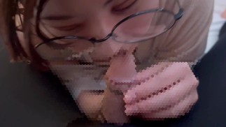 The girl with glasses who sucks dick and gokkun with gusto