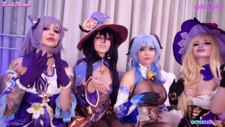 Genshin Orgieparty von Octokuro, Purple Bitch, Leah Meow und Sia Siberia