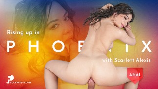 FuckPassVR - Morena seductora Scarlett Alexis te mima dejando correrse profundamente dentro de su culo