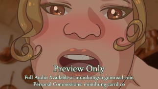 Giantess voedt je en slikt je om je te beschermen tegen haar hongerige vrouw (Vore Fetish Audio Preview)
