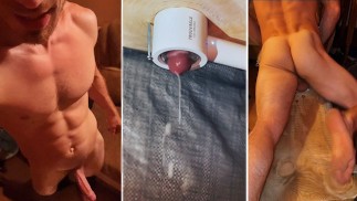 挤奶台上的巨大高潮！男人的呻吟！我没精子了！