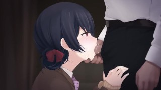 Morino Rinze Idol Master лучший анимированный минет (Najar)