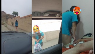 Hermosa Jovencita pepenadora da las nalgas por unas latas de aluminio
