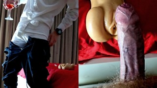 Straight a invité une fille imaginaire à la maison et l’a baisée avec sa grosse bite !
